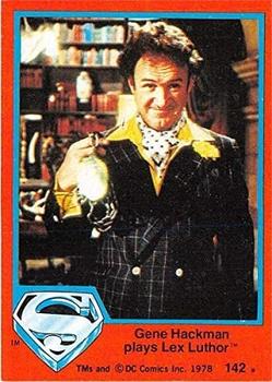 1978 Topps Superman: The Movie #142 Gene Hackman plays Lex Luthor Front