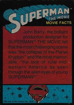 1978 Topps Superman: The Movie #74 The Infant Son of Jor-El Back