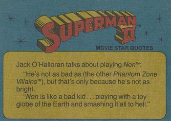1980 Topps Superman II #15 Phantom Zone Villains -- Released! Back