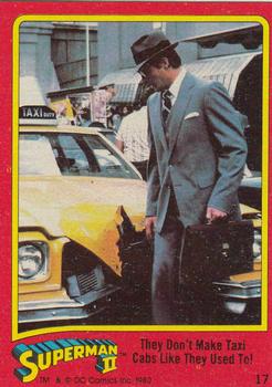 1980 Topps Superman II #17 They Don't Make Taxi Cabs Like They Used To! Front
