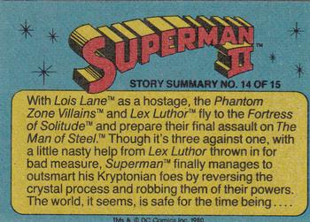 1980 Topps Superman II #19 Hulking Villain from Krypton Back
