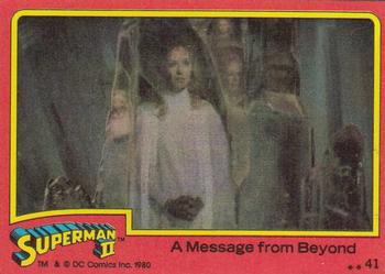 1980 Topps Superman II #41 A Message from Beyond Front