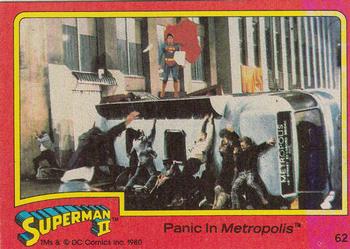 1980 Topps Superman II #62 Panic in Metropolis Front