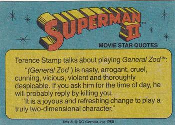 1980 Topps Superman II #63 Battle of the Kryptonians Back