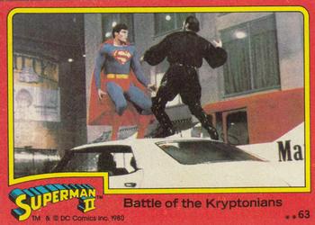 1980 Topps Superman II #63 Battle of the Kryptonians Front