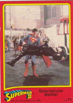 1980 Topps Superman II #73 Spectacular Battle! Front