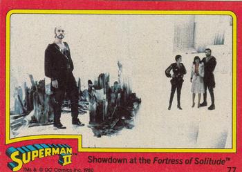 1980 Topps Superman II #77 Showdown at the Fortress of Solitude Front