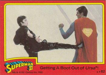 1980 Topps Superman II #82 Getting A Boot Out of Ursa! Front