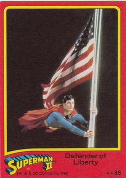 1980 Topps Superman II #86 Defender of Liberty Front