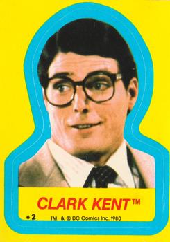 1980 Topps Superman II - Stickers #2 Clark Kent Front