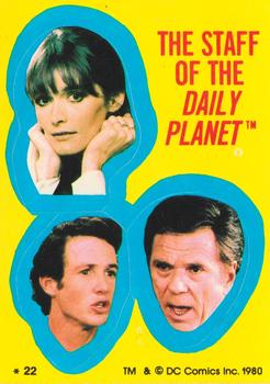 1980 Topps Superman II - Stickers #22 The Staff of The Daily Planet Front