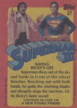 1983 Topps Superman III #37 Saving Ricky's Life Back