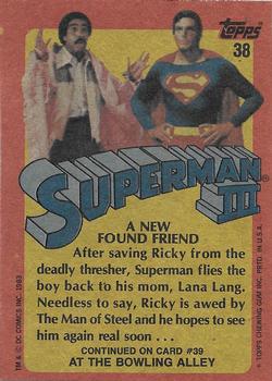 1983 Topps Superman III #38 A New Found Friend Back