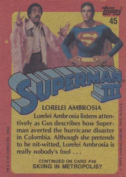 1983 Topps Superman III #45 Lorelei Ambrosia Back
