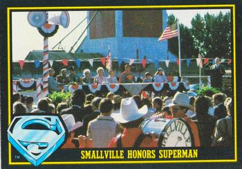 1983 Topps Superman III #47 Smallville Honors Superman Front