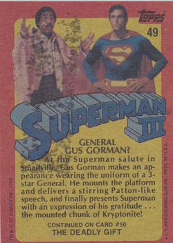 1983 Topps Superman III #49 General Gus Gorman? Back