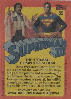 1983 Topps Superman III #55 The 'Ultimate Computer' Scheme Back