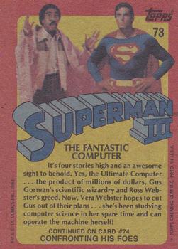 1983 Topps Superman III #73 The Fantastic Computer Back