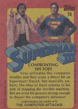 1983 Topps Superman III #74 Confronting His Foes Back