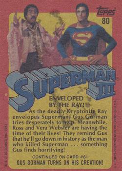 1983 Topps Superman III #80 Enveloped by the Ray! Back