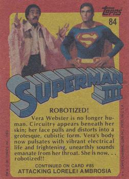 1983 Topps Superman III #84 Robotized! Back