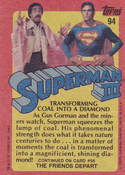 1983 Topps Superman III #94 Transforming Coal into a Diamond Back