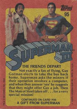 1983 Topps Superman III #95 The Friends Depart Back