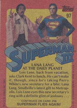 1983 Topps Superman III #97 Lana Lang at the Daily Planet Back