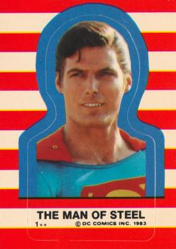 1983 Topps Superman III - Stickers #1 The Man of Steel Front