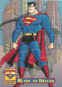1996 Fleer/SkyBox Superman Action Packs - Puzzle #Pz1 Ready to Defend Front