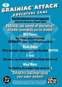 1996 Fleer/SkyBox Superman Action Packs - Coloring Cards #C1 Superman Back