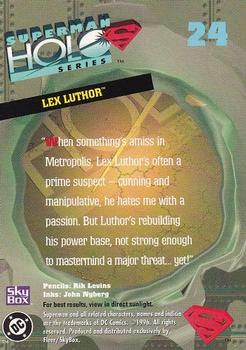 1996 Fleer/SkyBox Superman Holo Series #24 Lex Luthor Back
