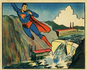 1941 Gum Inc. Superman (R145) #66 Danger at the Dam Front