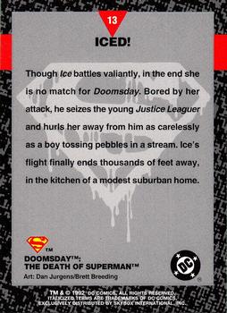 1992 SkyBox Doomsday: The Death of Superman #13 Iced! Back