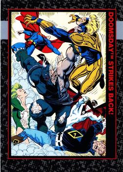 1992 SkyBox Doomsday: The Death of Superman #21 Doomsday Strikes Back! Front