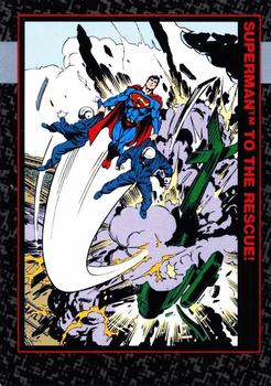 1992 SkyBox Doomsday: The Death of Superman #31 Superman to the Rescue! Front