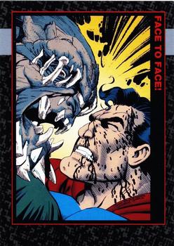1992 SkyBox Doomsday: The Death of Superman #70 Face to Face! Front
