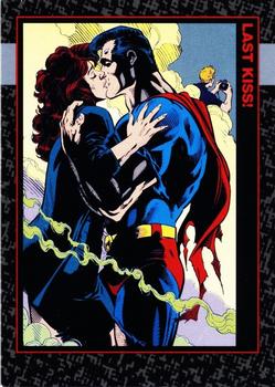 1992 SkyBox Doomsday: The Death of Superman #76 Last Kiss? Front
