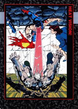 1992 SkyBox Doomsday: The Death of Superman #81 Heat Vision! Front