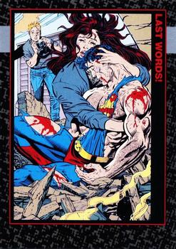 1992 SkyBox Doomsday: The Death of Superman #87 Last Words! Front