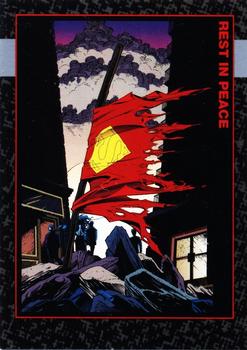 1992 SkyBox Doomsday: The Death of Superman #90 Rest in Peace Front