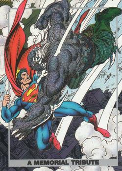 1992 SkyBox Doomsday: The Death of Superman - A Memorial Tribute: Spectra Foil Cards #S1 Battle in the Clouds Front