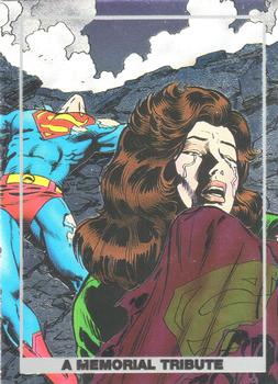 1992 SkyBox Doomsday: The Death of Superman - A Memorial Tribute: Spectra Foil Cards #S4 Tears of Grief Front