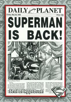 1993 SkyBox The Return of Superman #25 Seal of Approval! Front