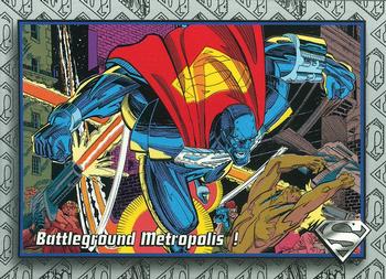 1993 SkyBox The Return of Superman #41 Battleground Metropolis! Front