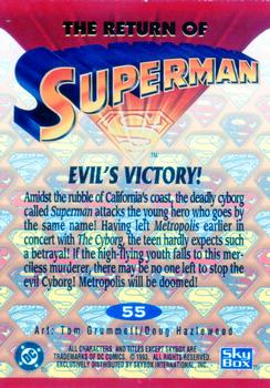 1993 SkyBox The Return of Superman #55 Evil's Victory! Back