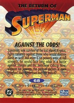 1993 SkyBox The Return of Superman #68 Against the Odds! Back