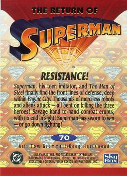 1993 SkyBox The Return of Superman #70 Resistance! Back