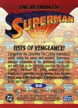 1993 SkyBox The Return of Superman #88 Fists of Vengeance! Back