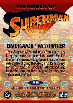 1993 SkyBox The Return of Superman #85 Eradicator Victorious! Back